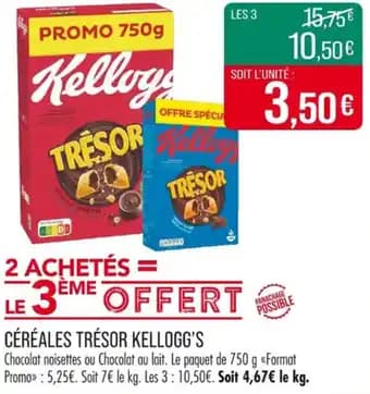Promotion Exclusives de 6
            
        
        Céréales tresor : Découvrez l'Offre incontournable
