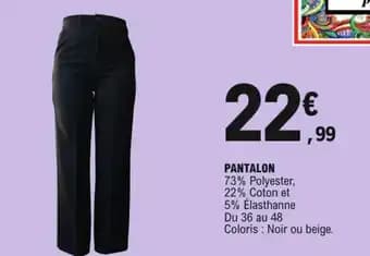 Promotion Exclusives de 75
Pantalon : Découvrez l'Offre incontournable