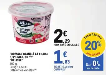 Promotion Exclusives de 24
Fromage blanc : Découvrez l'Offre incontournable