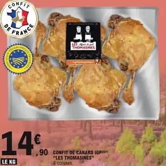 Promotion Exclusives de 3
Confit canard : Découvrez l'Offre incontournable