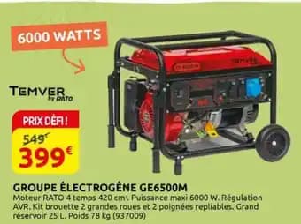 TEMVER Groupe électrogène ge6500m