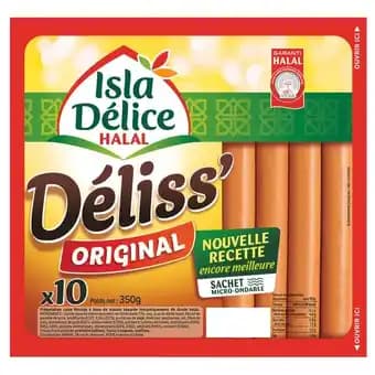 ISLA DÉLICE Saucisses Déliss' Halal