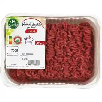 Viande hachée pur bœuf Halal CARREFOUR Sensation