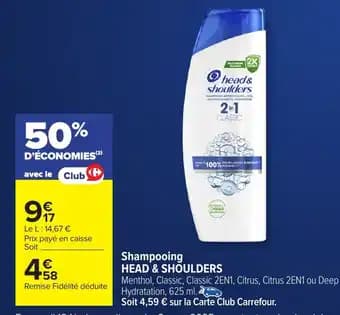HEAD & SHOULDERS Shampooing 625 ml
