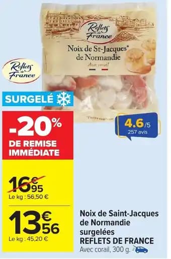 REFLETS DE FRANCE Noix de Saint-Jacques surgelées 300 g