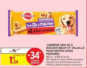 PEDIGREE Mâcher boeuf et volaille pour moyen chien 180 g