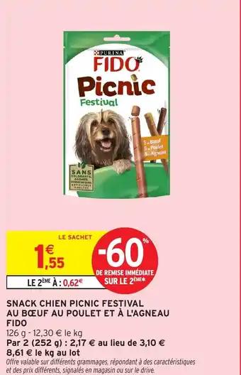 PURINA® Snack chien picnic festival au bœuf au poulet et à l'agneau fido 126 g