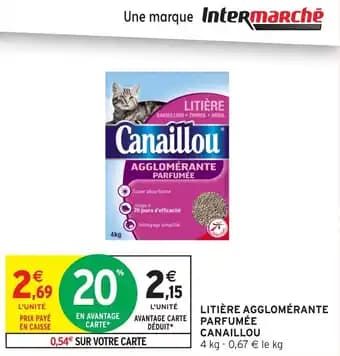 CANAILLOU Litière agglomérante parfumée 4 kg