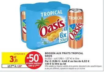 OASIS Boisson aux fruits tropical 1.90 L