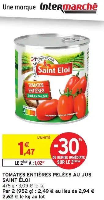 SAINT ÉLOI Tomates entières pelées au jus 476 g