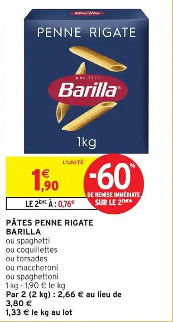 BARILLA Pâtes penne rigate 1 kg