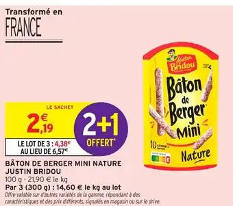 JUSTIN BRIDOU Bâton de berger mini nature 100 g