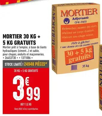 Promotion Exclusives de 10
Mortier : Découvrez l'Offre incontournable