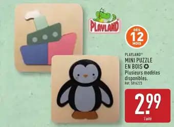 PLAYLAND® Mini puzzle en bois
