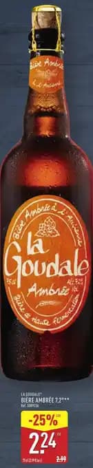 LA GOUDALE® Bière ambrée 7,2° 75 cl