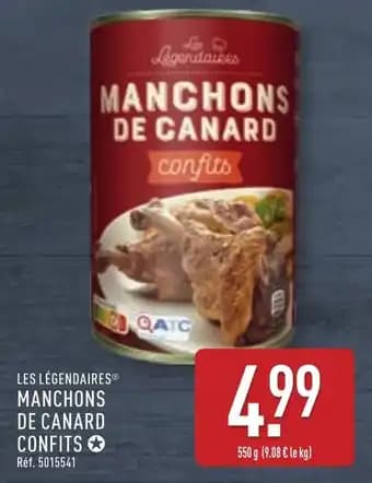 LES LÉGENDAIRES® Manchons de canard confits 550 g