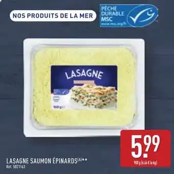 Lasagne saumon épinards 500 g