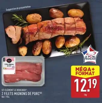 ST-CLÉMENT LE BOUCHER® 2 filets mignons de porc 1 kg