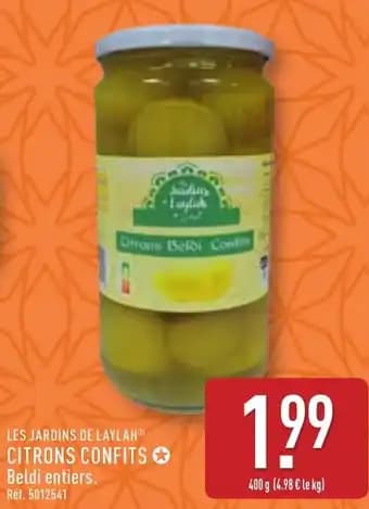 LES JARDINS DE LAYLAH® Citrons confits 400 g