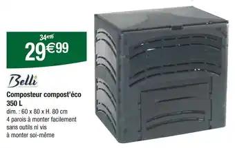 BELLI Composteur compost’éco 350 L