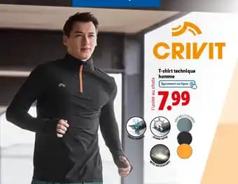 Crivit T-shirt technique homme