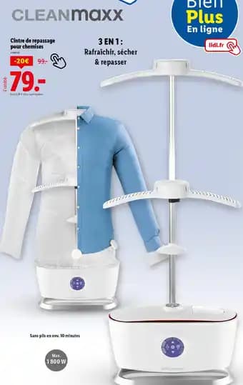 Cleanmaxx Cintre de repassage pour chemises