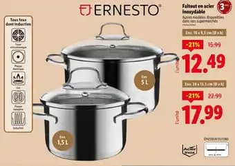 ERNESTO Faitout en acier inoxydable