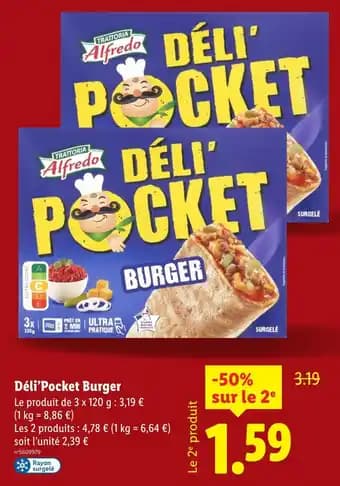 Trattoria Alfredo Déli’Pocket Burger