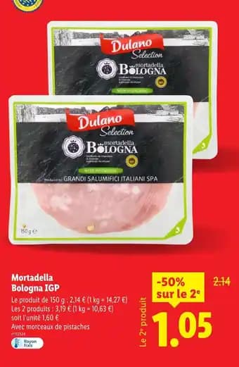 DULANO Mortadella bologna igp 150 g
