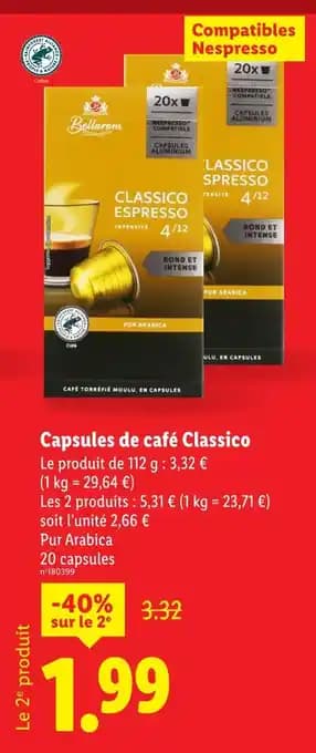 Promotion Exclusives de 18
Capsules café : Découvrez l'Offre incontournable