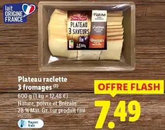 Plateau raclette 3 fromages 600 g