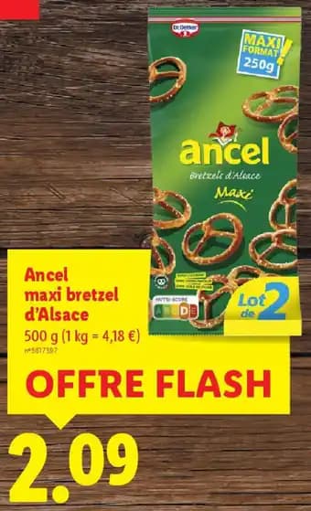 Ancel maxi bretzel d'Alsace 500 g