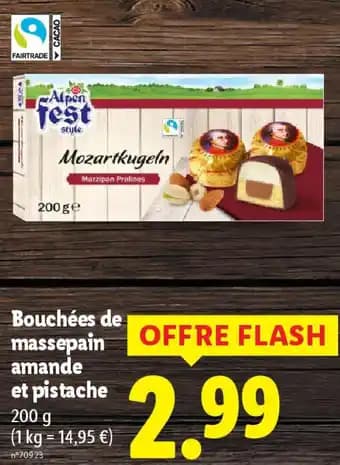 Bouchées de massepain amande et pistache 200 g
