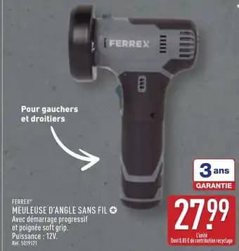 FERREX® Meuleuse d'angle sans fil
