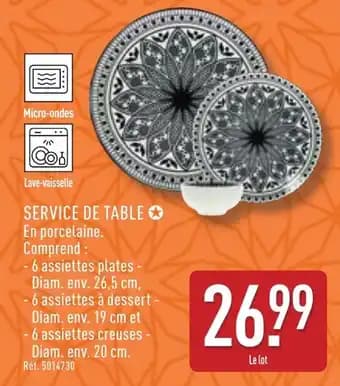 Promotion Exclusives de 2
Service de table : Découvrez l'Offre incontournable