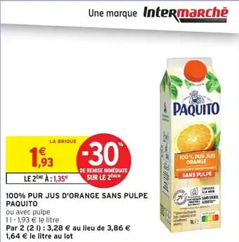 Promotion Exclusives de 4
Jus d'orange : Découvrez l'Offre incontournable