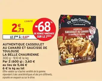 Promotion Exclusives de 6
Cassoulet au canard : Découvrez l'Offre incontournable
