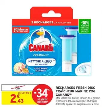 Recharges fresh disc fraîcheur marine 2x6 canard