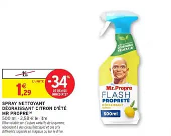 Promotion Exclusives de 3
Spray mr. propre : Découvrez l'Offre incontournable