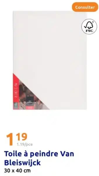 Toile à peindre Van Bleiswijck 30 x 40 cm