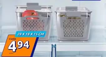 Bac fraîcheur pour frigo 28 x 18 x 15 cm