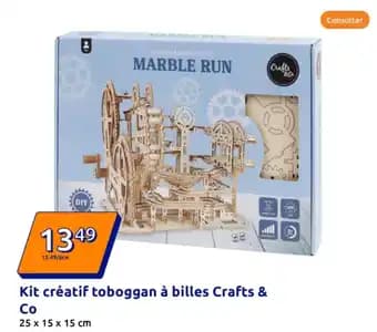 Kit créatif toboggan à billes Crafts & Co 25 x 15 x 15 cm