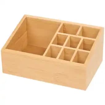 Organisateur à maquillage en bambou