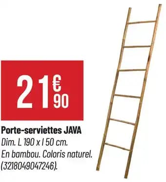 Porte-serviettes JAVA 190 x 50 cm