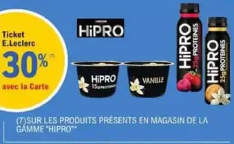 Sur les produits présents en magasin de la gamme hipro