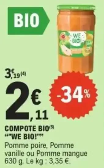 Promotion Exclusives de Compote bio : Découvrez l'Offre incontournable
