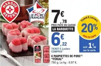 Promotion Exclusives de 4
Paupiettes de porc : Découvrez l'Offre incontournable