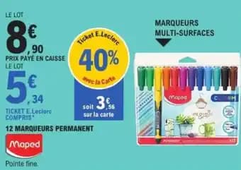 12 marqueurs permanent