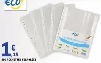 100 pochettes perforees