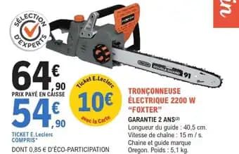 Promotion Exclusives de 1
Tronçonneuse électrique : Découvrez l'Offre incontournable